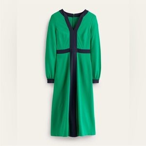 Boden Green and Black Midi Dress